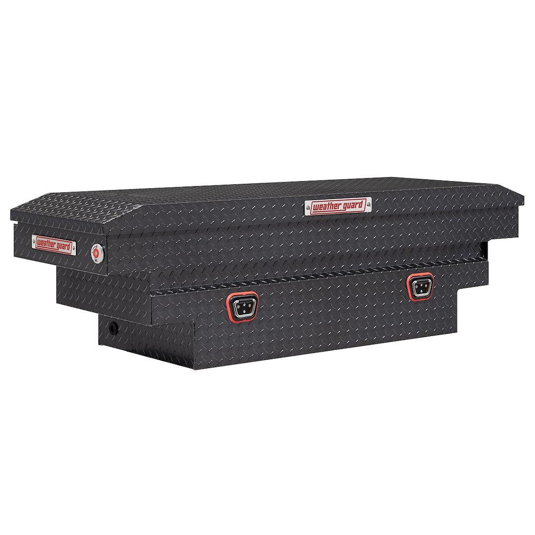 WEATHER GUARD 137-6-04 SADDLE BOX, Crossover; Single Lid; Powder Coated; Gunmetal Gray; Aluminum; 20 Inch Length x 62 Inch Width x 18 Inch Height; 9 Cubic Feet Capacity - The Twister Group product