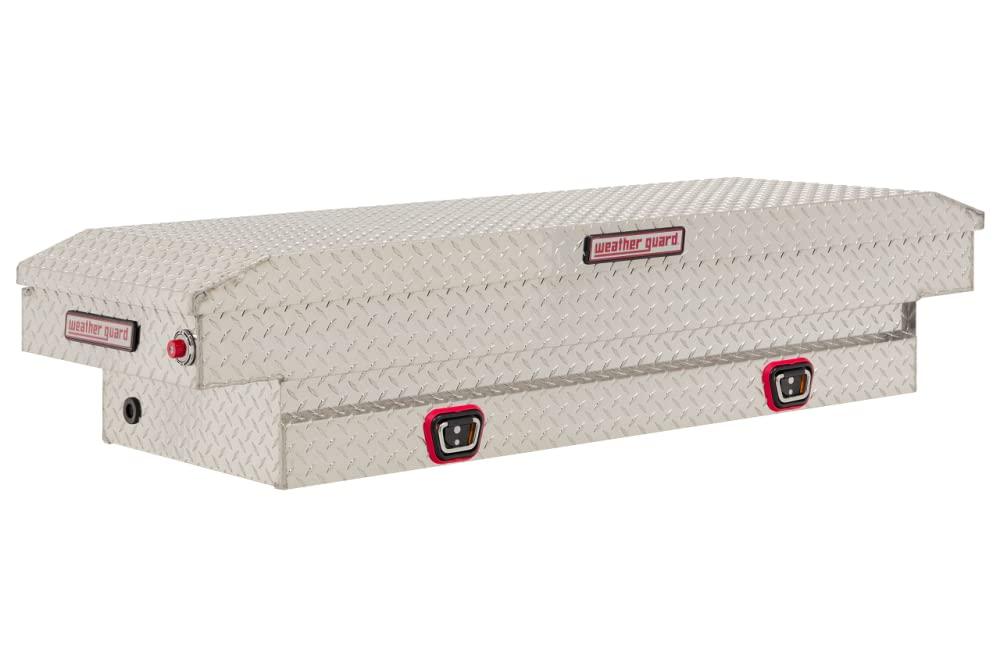 WEATHER GUARD 154-0-03 Tool Box; Crossover; Single Lid; Powder Coated; Clear; Aluminum; 20-1/2 Inch Length x 62-1/2 Inch Width x 13-1/2 Inch Height; 6 Cubic Feet Capacity - High quality product image showing WEATHER GUARD 154-0-03 Tool Box; Crossover; Single Lid; Powder Coated; Clear; Aluminum; 20-1/2 Inch Length x 62-1/2 Inch Width x 13-1/2 Inch Height; 6 Cubic Feet Capacity details and features