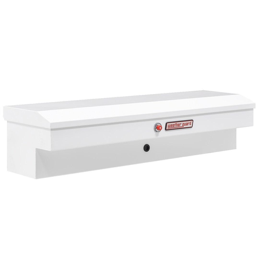 WEATHER GUARD 175-3-04 LO-SIDE BOX, Lo-Side; Single Lid; Powder Coated; White; Steel; 56 Inch Length x 17 Inch Width x 13 Inch Height; 4 Cubic Feet Capacity - The Twister Group Tools product
