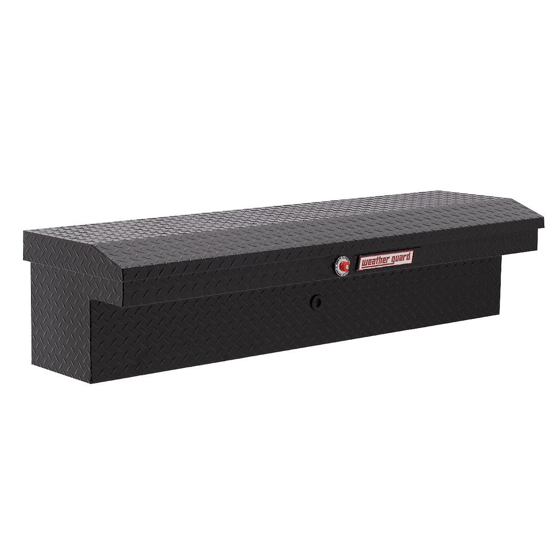 WEATHER GUARD 178-5-04 LO-SIDE BOX, Lo-Side; Low Profile; Single Lid; Powder Coated; Gloss Black; Aluminum; 56 Inch Length x 17 Inch Width x 13 Inch Height; 4 Cubic Feet Capacity - The Twister Group Tools product