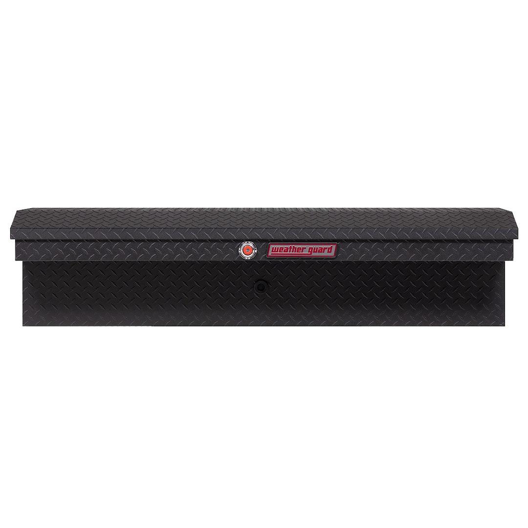 WEATHER GUARD 178-52-04 LO-SIDE BOX, Lo-Side; Low Profile; Single Lid; Powder Coated; Textured Matte Black; Aluminum; 56 Inch Length x 17 Inch Width x 13 Inch Height; 4 Cubic Feet Capacity - The Twister Group Tools product