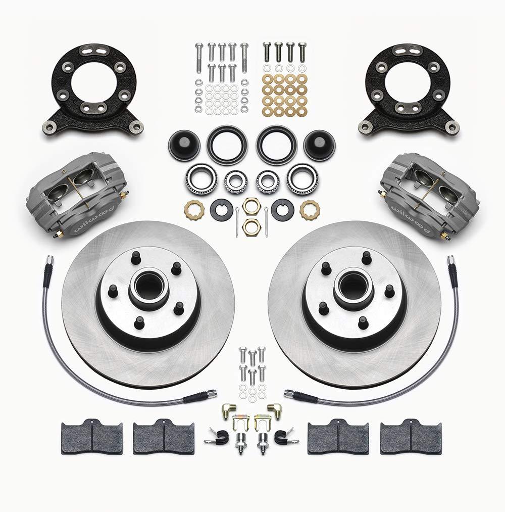 WILWOOD 140-13476 Brake System, Classic Series, Dynalite, Front, 4 Piston Caliper, 11.30 in Solid Rotor, Offset, Aluminum, Gray, Various Ford 1965-70, Kit - The Twister Group Tools product