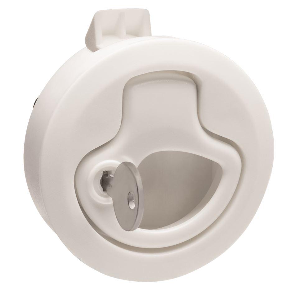 WHITECAP 3228W Nylon Locking Slam Latch - White - High quality product image showing WHITECAP 3228W Nylon Locking Slam Latch - White details and features