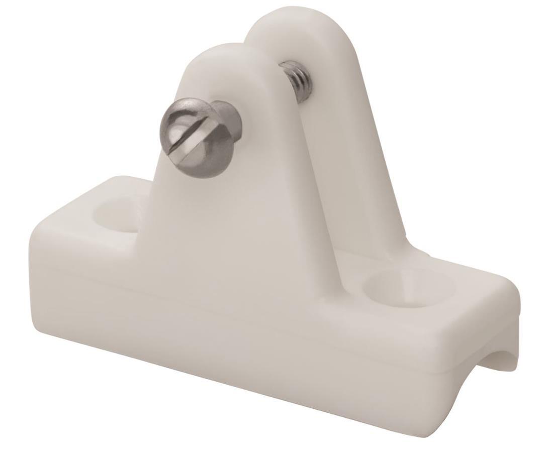 WHITECAP 3443WP Boat Deck Hinge; Marine Series; Concave Base; 2-3/8 Inch Length x 7/8 Inch Width; 3/16 Inch-5 Bolt Size; White; Nylon; Single - High quality product image showing WHITECAP 3443WP Boat Deck Hinge; Marine Series; Concave Base; 2-3/8 Inch Length x 7/8 Inch Width; 3/16 Inch-5 Bolt Size; White; Nylon; Single details and features