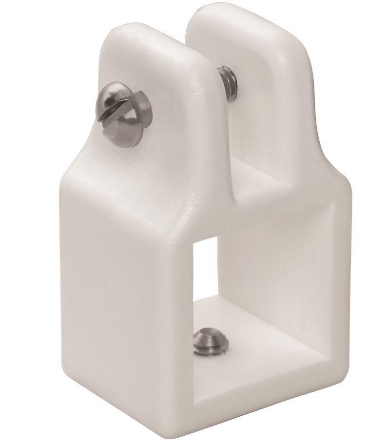 WHITECAP 3515WP Square Nylon Jaw Slide - 1 INCH, White