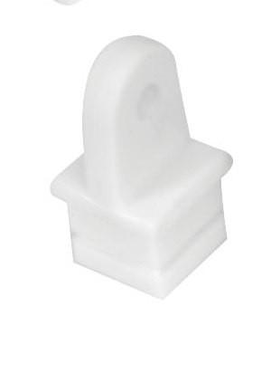 WHITECAP 3516WP Nylon 1 INCH Square Inside Eye End - White, Pair - High quality product image showing WHITECAP 3516WP Nylon 1 INCH Square Inside Eye End - White, Pair details and features