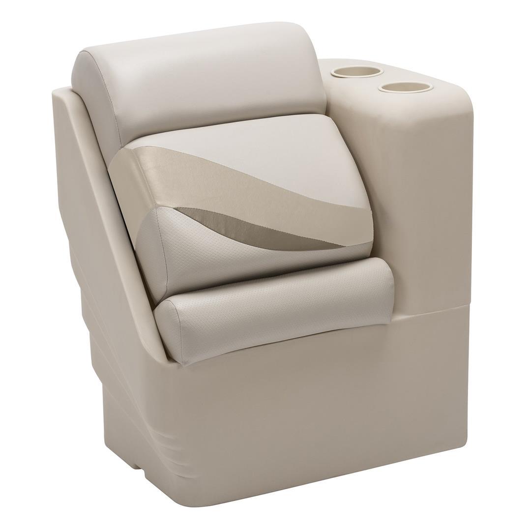 WISE 13006R1066 BM13006R-1066 Premier Series Pontoon Right Lean Back Recliner, Stone/Mocha Java/Khaki - The Twister Group Tools product