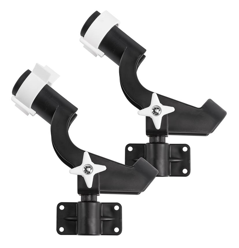 WISE 6039 Rod Tenders with 2 Side Mount Brackets, Black (Pair)