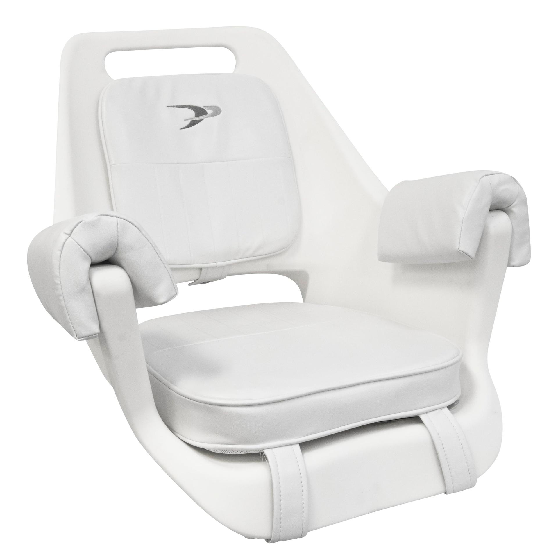 WISE 8WD007-3-710 Deluxe Pilot Chair with Cushions and Mounting Plate, White - High quality product image showing WISE 8WD007-3-710 Deluxe Pilot Chair with Cushions and Mounting Plate, White details and features