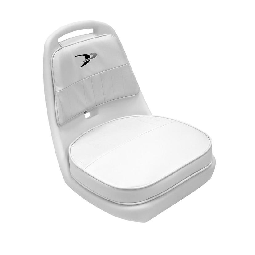 WISE 8WD0133710 Boat Seat; Standard Series; Helm Seat; Low Back Seat Type; Non-Adjustable; Non-Foldable; White
