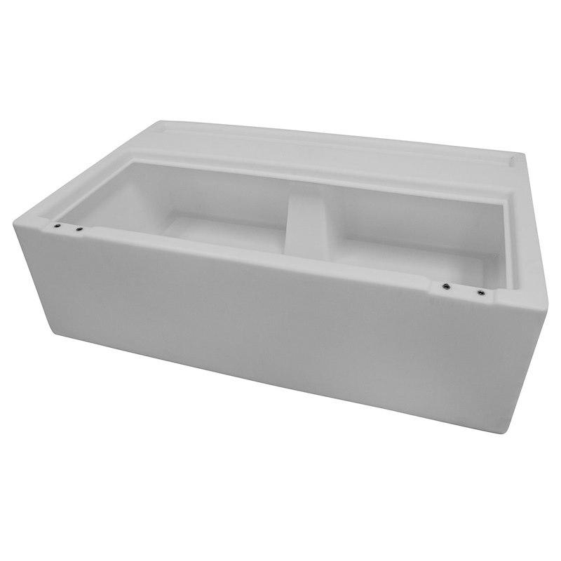 WISE 8WD100-1B-204 Boat Seat Mount; Deluxe Series; For Use With Wise Deluxe Series 37 Inch Pontoon Bench Cushions; 36-1/2 Inch Length x 24 Inch Width x 11 Inch Height; White; Rotationally-Molded Plastic Construction - High quality product image showing WISE 8WD100-1B-204 Boat Seat Mount; Deluxe Series; For Use With Wise Deluxe Series 37 Inch Pontoon Bench Cushions; 36-1/2 Inch Length x 24 Inch Width x 11 Inch Height; White; Rotationally-Molded Plastic Construction details and features