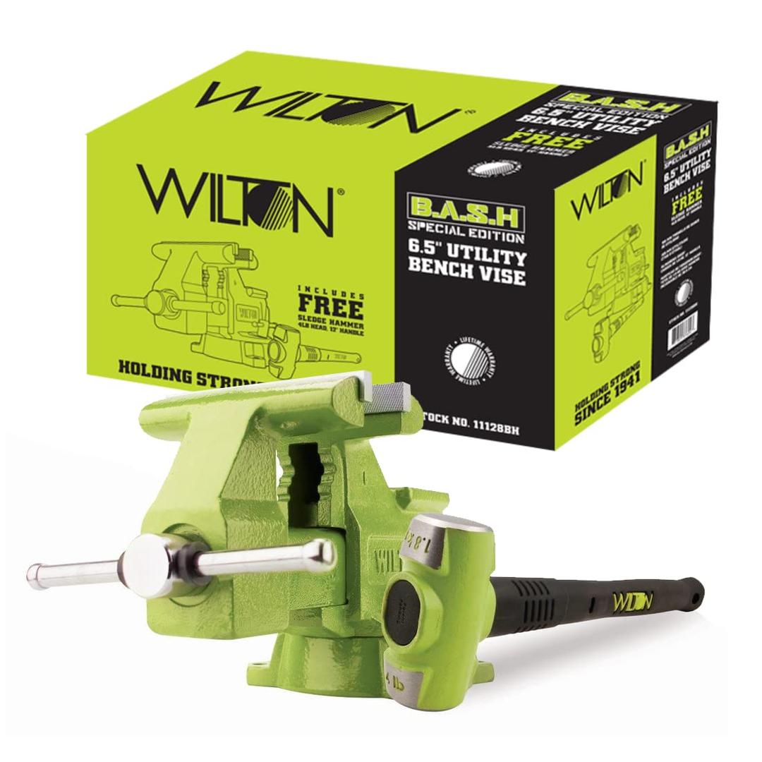 WILTON 11128BH B.A.S.H 6-1/2 INCH Utility Vise and 4 lb. Sledge Hammer Combo - The Twister Group Tools product