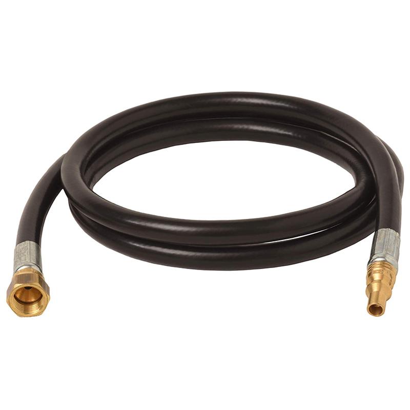 FLAME KING 10030448 Quick Connect Hose for RV, Van, and Trailer - 48-inch, 3/8-inch ID Female SAE Gas Flare Fitting, 100304-48, Black