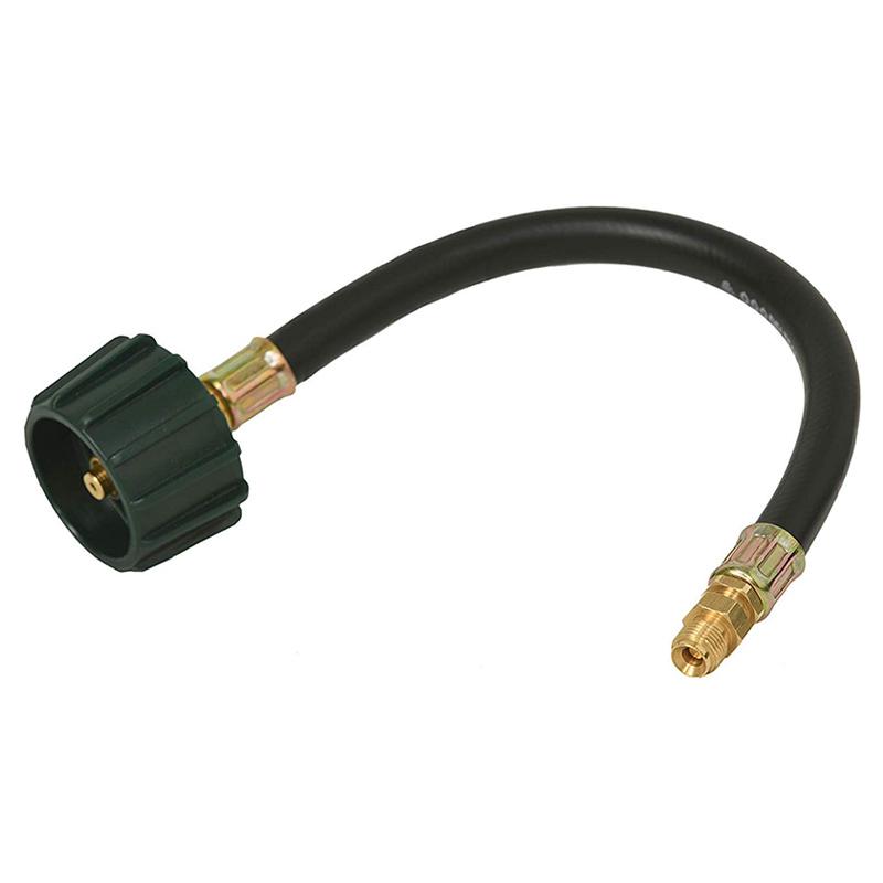 FLAME KING E15INPT 15-inch RV, Van Or Trailer Propane Tank Pigtail Hose Connector for 2-Stage Auto Changeover Regulators - Black/Green - High quality product image showing FLAME KING E15INPT 15-inch RV, Van Or Trailer Propane Tank Pigtail Hose Connector for 2-Stage Auto Changeover Regulators - Black/Green details and features