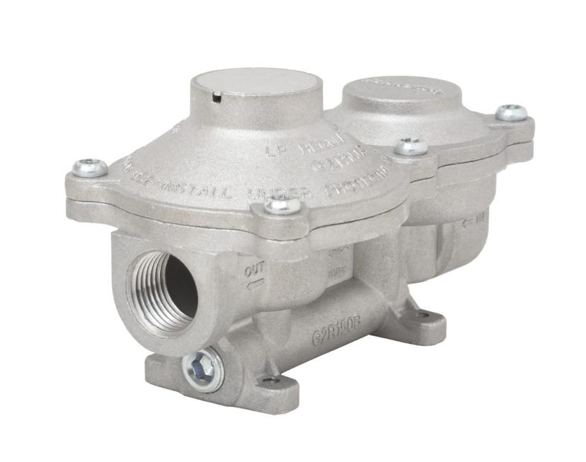 FLAME KING G2R150B 2 Stage Propane LP Vertical Super Compact Regulator for RV, Vans, Trailers, Campers, 100lb Tank, ASME Tank, Generators