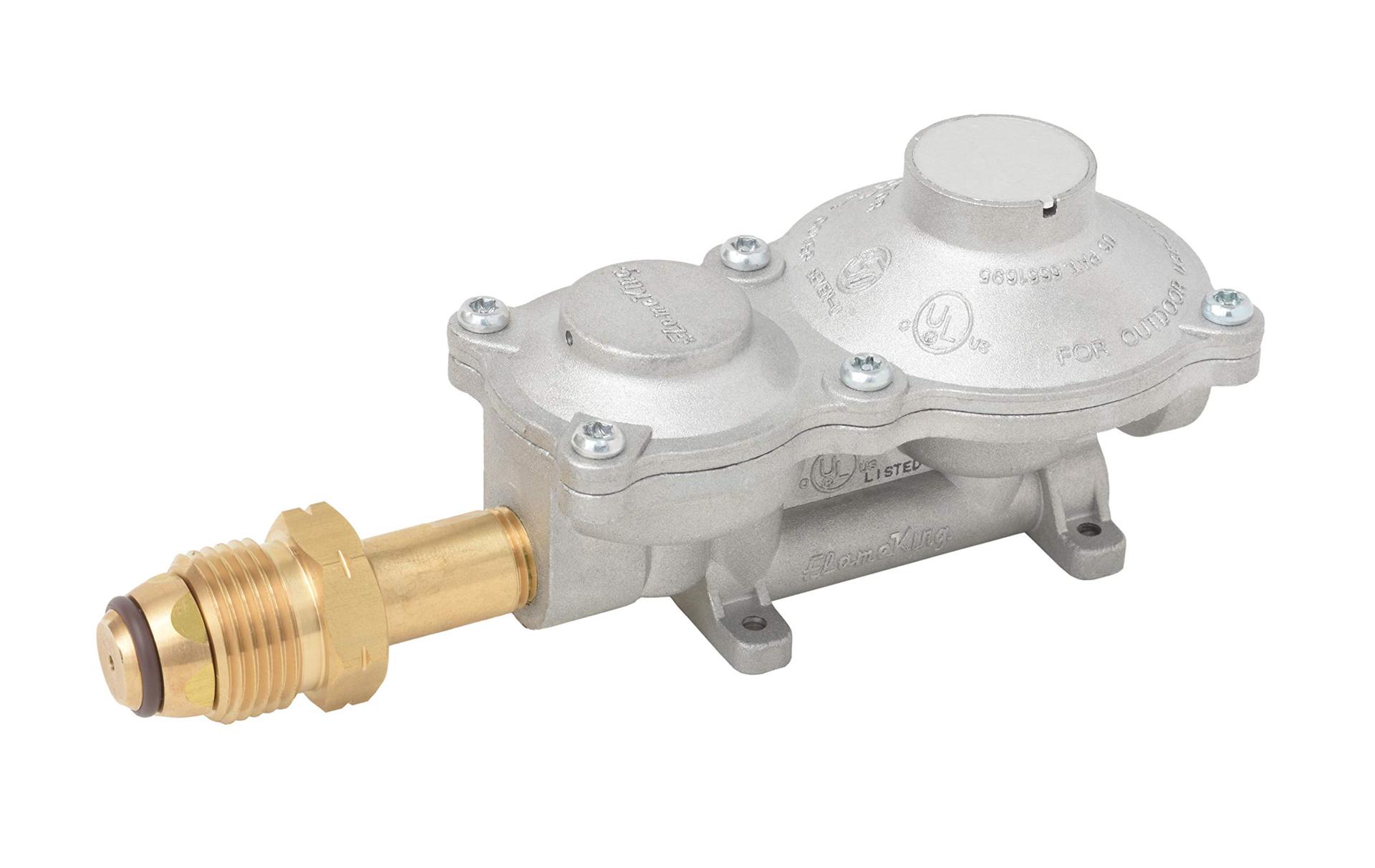 FLAME KING G2R150B-POL 160,000 BTU Horizontal Mounted 2-Stage Propane LP Regulator with POL for RVs, Vans, Trailers, Campers, 100LB Tanks, ASME Tanks, Generators - High quality product image showing FLAME KING G2R150B-POL 160,000 BTU Horizontal Mounted 2-Stage Propane LP Regulator with POL for RVs, Vans, Trailers, Campers, 100LB Tanks, ASME Tanks, Generators details and features