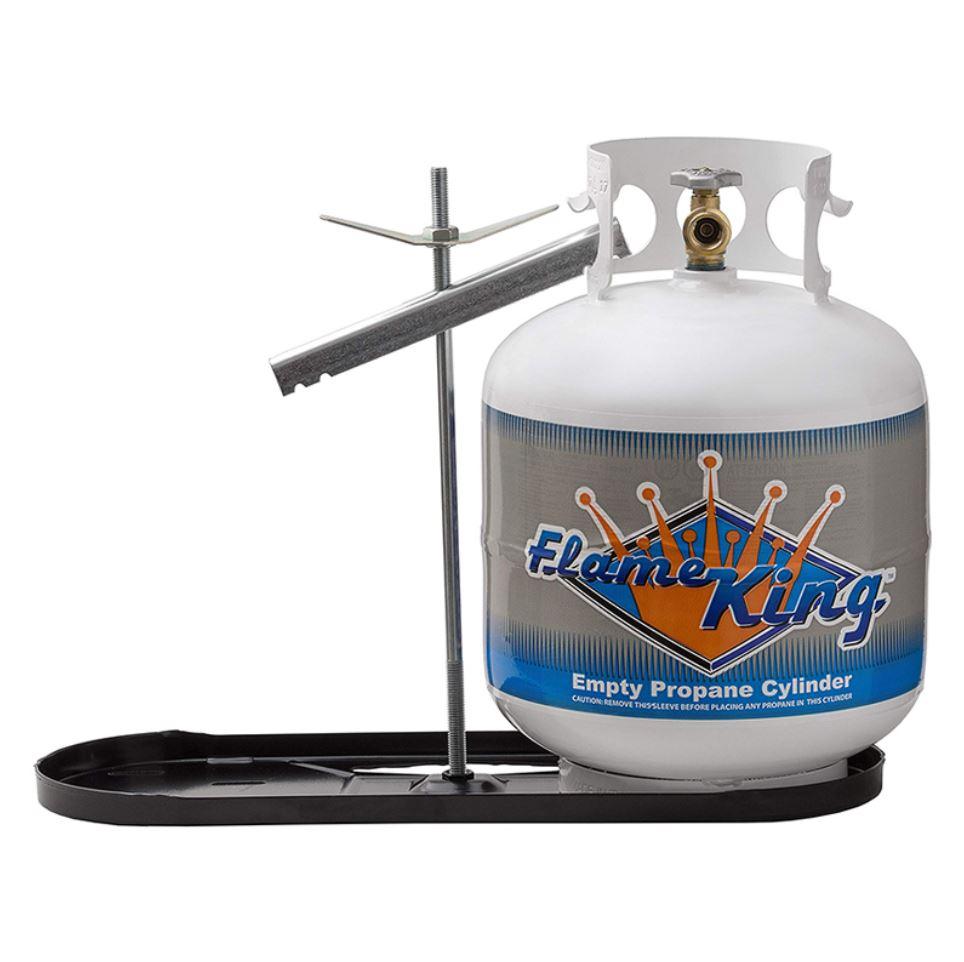 FLAME KING KT20MNT Dual RV Propane Tank Cylinder Rack for RVs and Trailers for 20lb Tanks - (Tanks Sold Separately) - High quality product image showing FLAME KING KT20MNT Dual RV Propane Tank Cylinder Rack for RVs and Trailers for 20lb Tanks - (Tanks Sold Separately) details and features