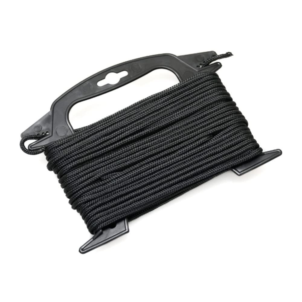 YAKGEAR 01-0054 Anchoring Nylon Rope (Solid Black w/Winder, 75 Feet) - The Twister Group Tools product