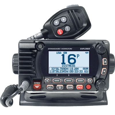 STANDARD HORIZON GX1850B VHF, Optional 2nd Station, N2K, Black