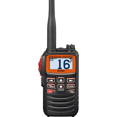 STANDARD HORIZON HX40 VHF-HH, 6W Ultra Compact, w/FM Receiver