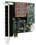 DIGIUM 1A8B03F 8 Port Modular Analog PCI-Express x1 Card with 8 Trunk Interfaces and HW Echo Can - High quality product image showing DIGIUM 1A8B03F 8 Port Modular Analog PCI-Express x1 Card with 8 Trunk Interfaces and HW Echo Can details and features