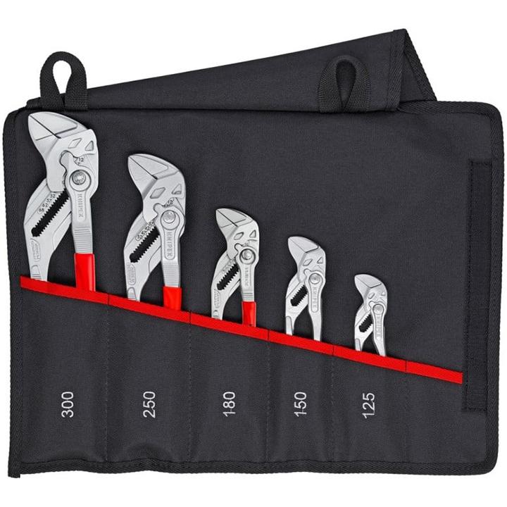 KNIPEX 001955S4 5 Pc Pliers Wrench Set In Tool Roll