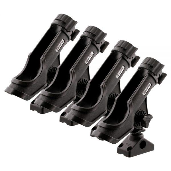 SCOTTY 230BKQUAD Powerlock Rod Holders with Side Deck Mount - 4 Pack - The Twister Group Tools product