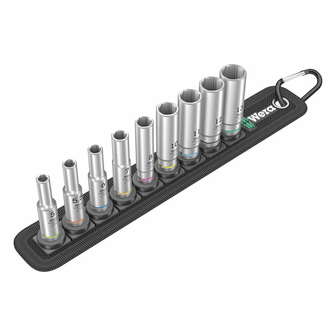WERA 05004525001 Metric 1/4 INCH Drive Deep Socket Set (9 Piece Set) - High quality product image showing WERA 05004525001 Metric 1/4 INCH Drive Deep Socket Set (9 Piece Set) details and features