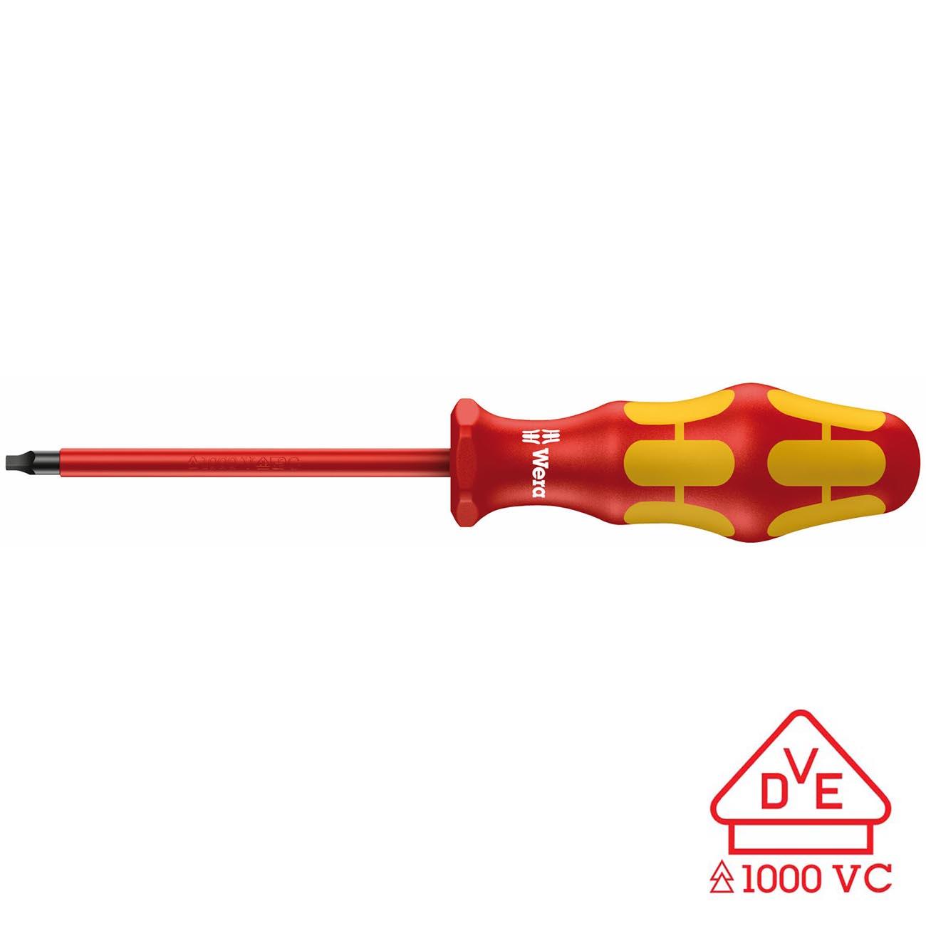 WERA 05004784001 VDE Insulated Screwdriver: Square #2 x 200mm - High quality product image showing WERA 05004784001 VDE Insulated Screwdriver: Square #2 x 200mm details and features