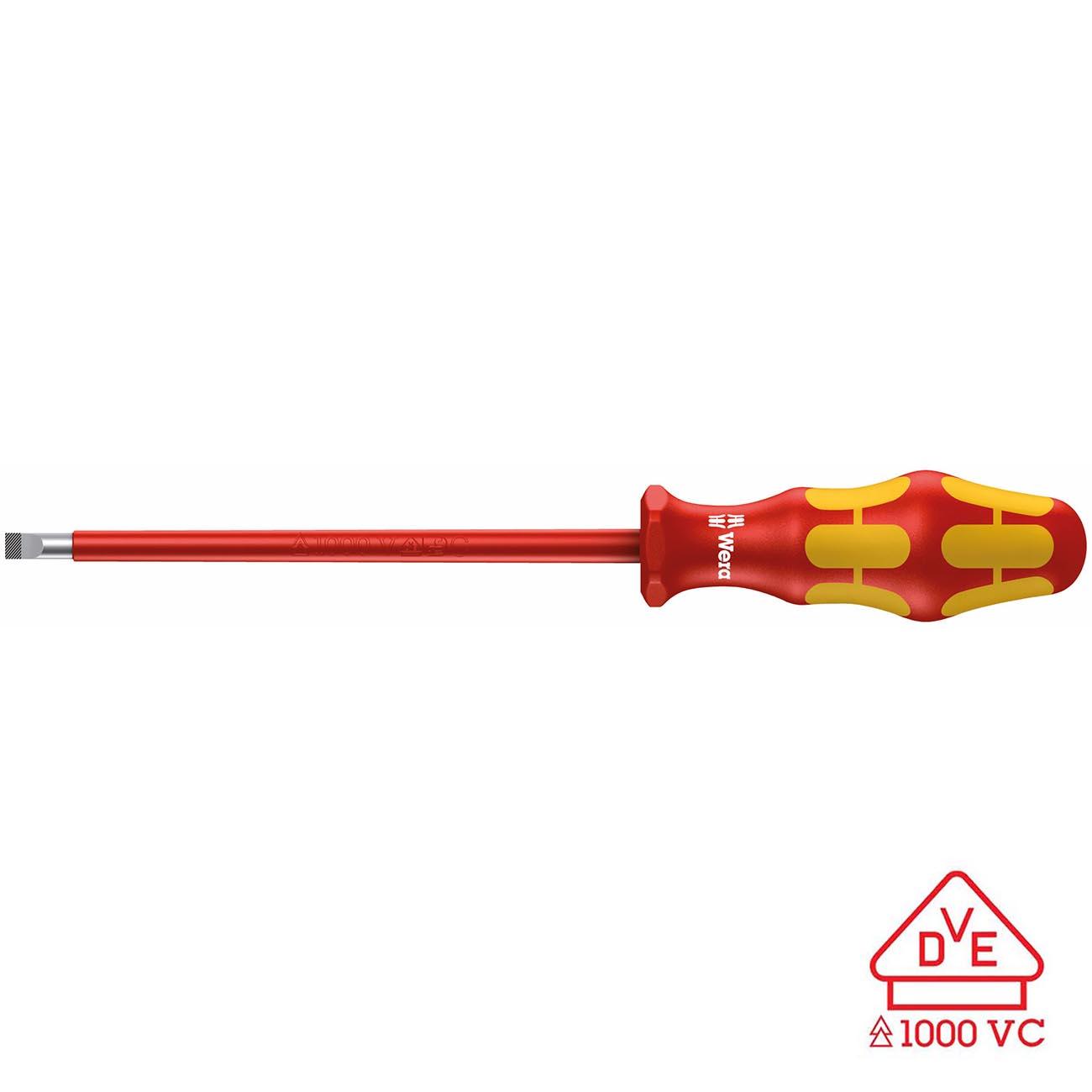 WERA 05006125001 VDE Insulated Screwdriver: Slotted 6.5mm - High quality product image showing WERA 05006125001 VDE Insulated Screwdriver: Slotted 6.5mm details and features