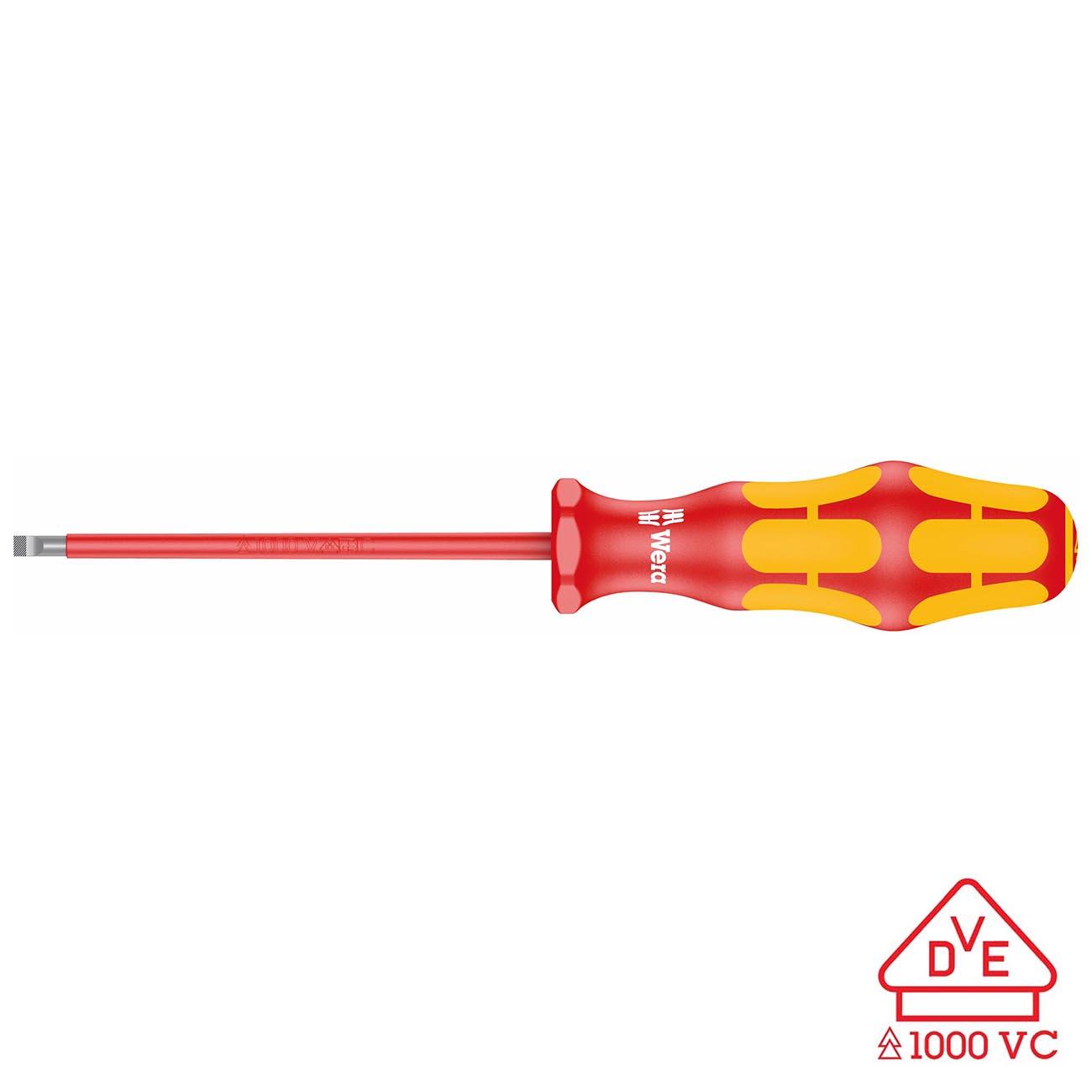 WERA 05006135001 VDE Insulated Screwdriver: Slotted 8mm - High quality product image showing WERA 05006135001 VDE Insulated Screwdriver: Slotted 8mm details and features