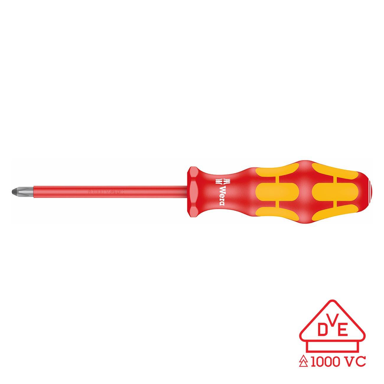 WERA 05006154001 Kraftform VDE Insulated screwdriver for PH #2 Phillips Screws - High quality product image showing WERA 05006154001 Kraftform VDE Insulated screwdriver for PH #2 Phillips Screws details and features