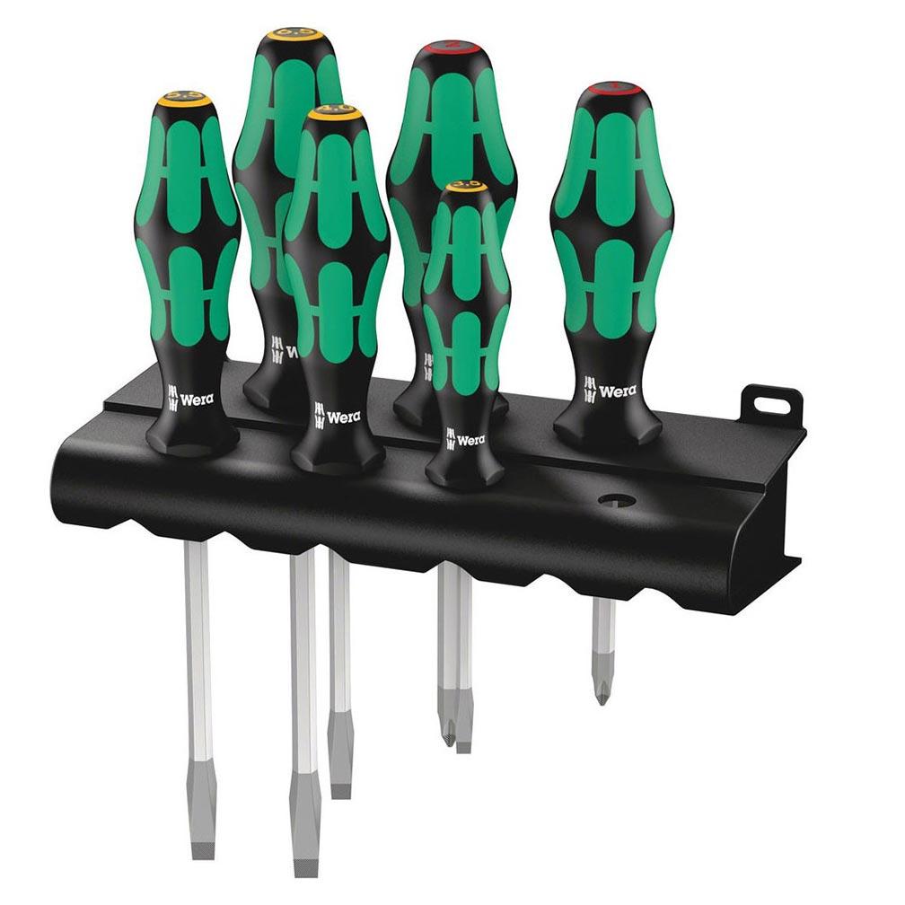 WERA 05007680001 Laser Etched Tip Screwdriver Rack 6 Piece Set - High quality product image showing WERA 05007680001 Laser Etched Tip Screwdriver Rack 6 Piece Set details and features