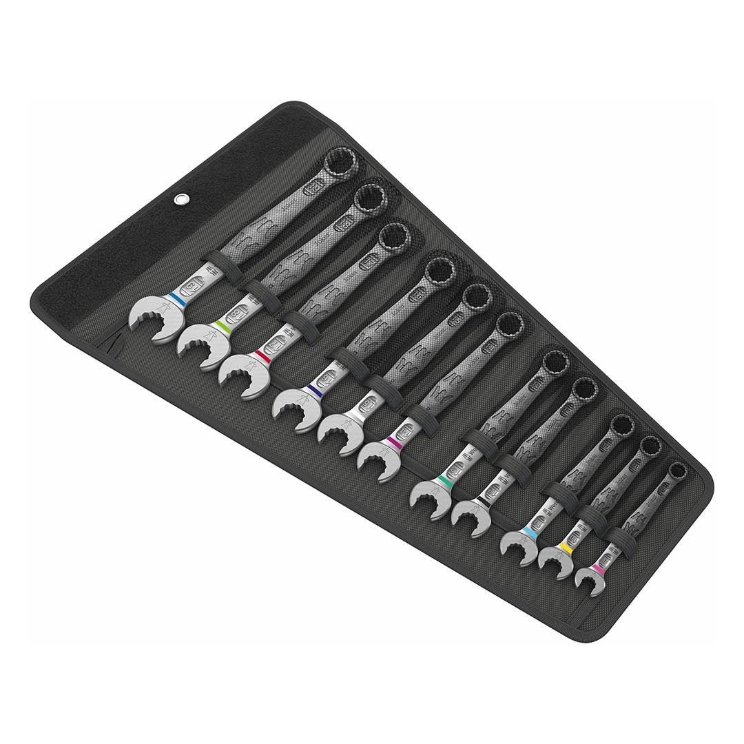 WERA 05020231001 6003 Joker 11pc Combination Wrench Set Metric in textile pouch - High quality product image showing WERA 05020231001 6003 Joker 11pc Combination Wrench Set Metric in textile pouch details and features