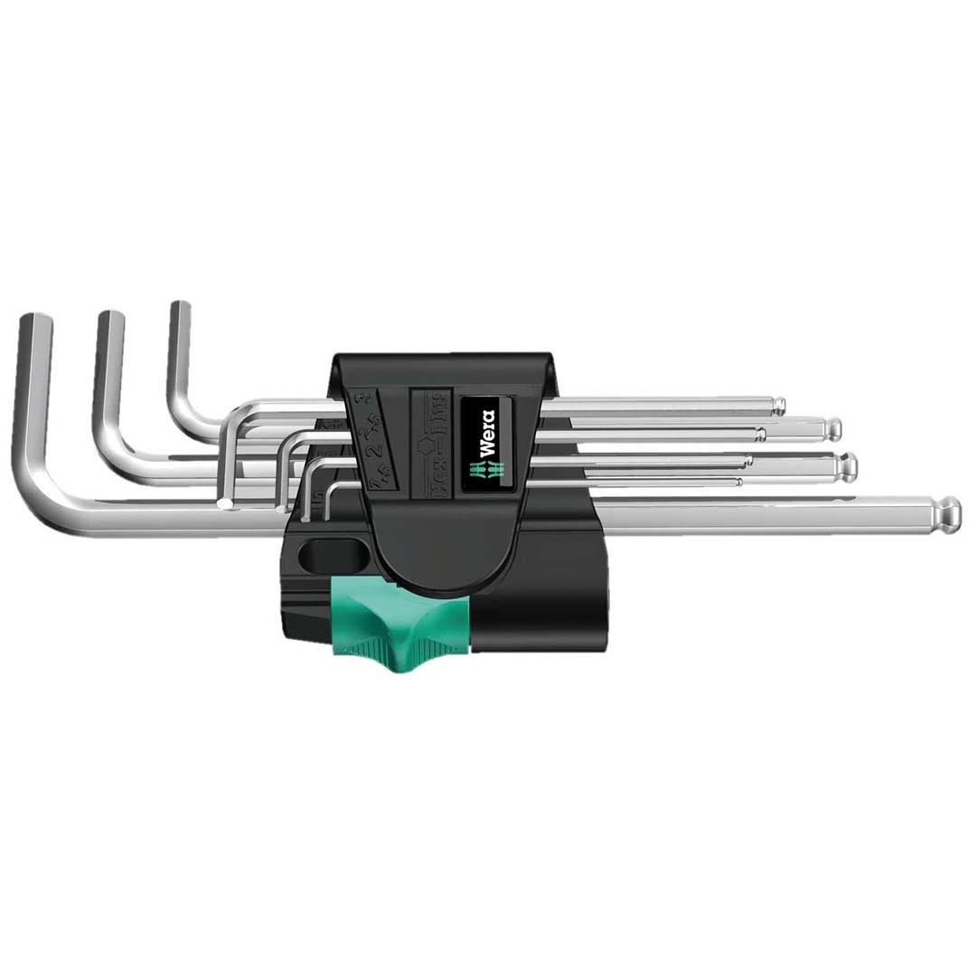 WERA 05022181001 Hex-Plus Chrome-Plated Long Shaft Metric L-Key Allen Wrench (7-Piece Set) - The Twister Group Tools product