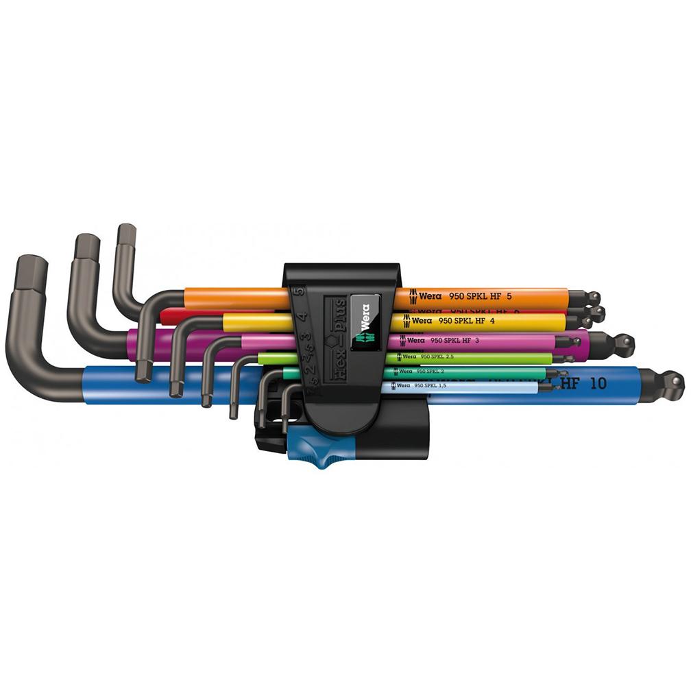 WERA 05022210001 Hex-Plus Color Coded Metric Long Shaft with Hold Function L-Key 9 Piece Set - High quality product image showing WERA 05022210001 Hex-Plus Color Coded Metric Long Shaft with Hold Function L-Key 9 Piece Set details and features