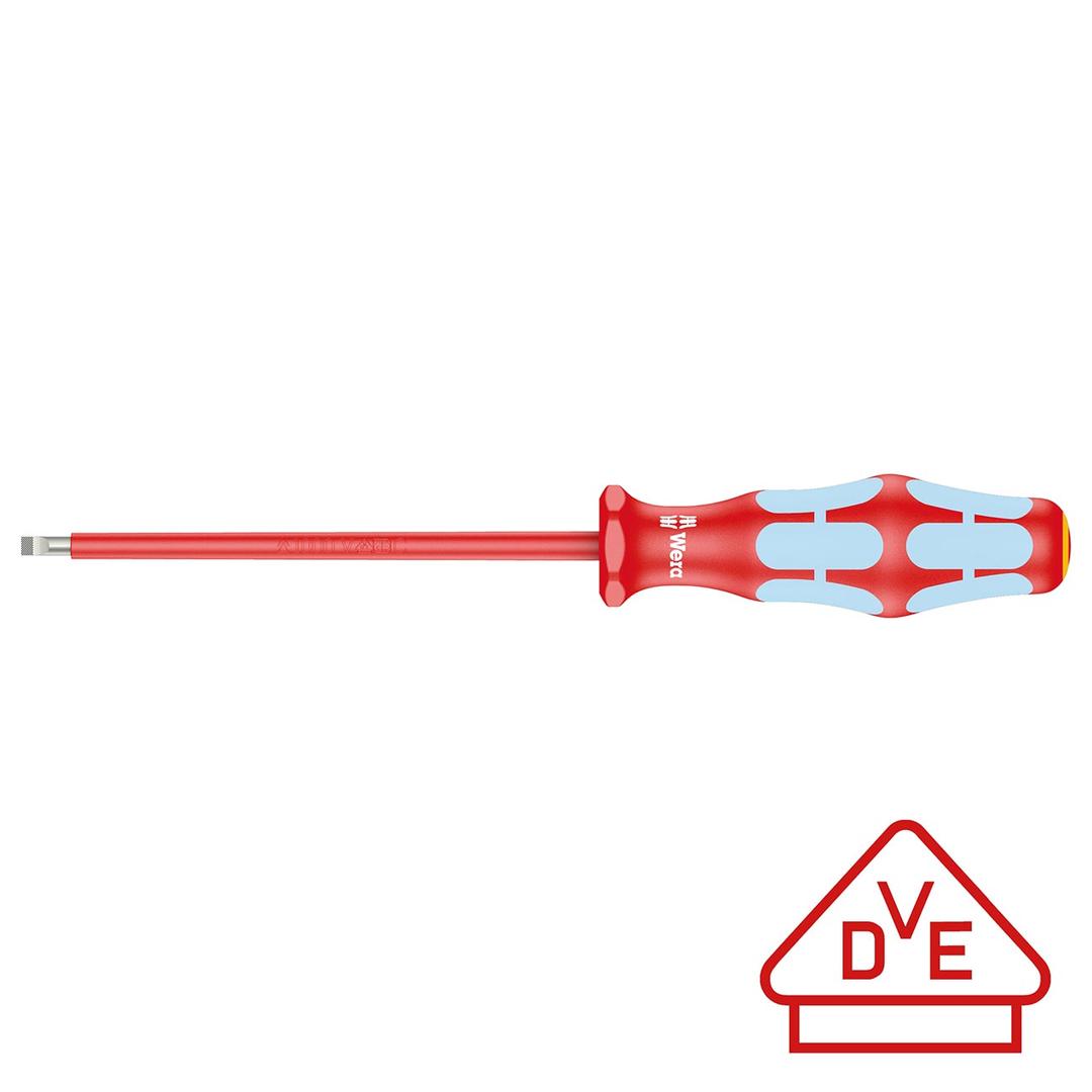 WERA 05022731001 VDE Insulated Stainless Steel Screwdriver: Slotted 4mm - The Twister Group Tools product