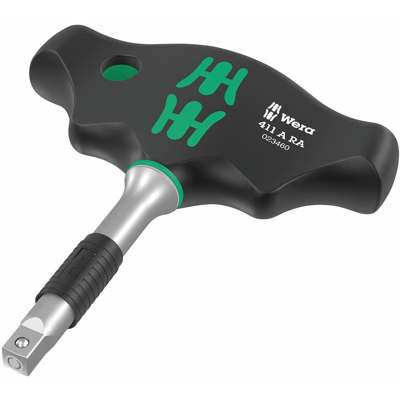 WERA 05023460001 T-handle Socket Driver Adapter with Ratchet Function (1/4 INCH Drive) - High quality product image showing WERA 05023460001 T-handle Socket Driver Adapter with Ratchet Function (1/4 INCH Drive) details and features