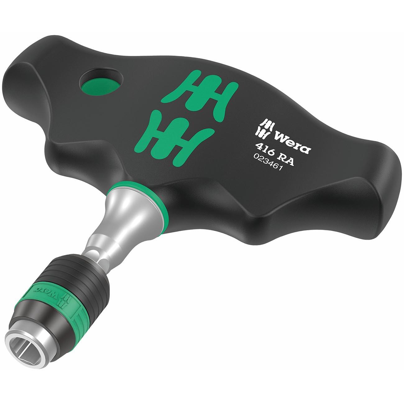 WERA 05023461001 T-handle Bitholding Screwdriver with Ratchet Function - Rapidaptor Quick-Release Chuck - High quality product image showing WERA 05023461001 T-handle Bitholding Screwdriver with Ratchet Function - Rapidaptor Quick-Release Chuck details and features