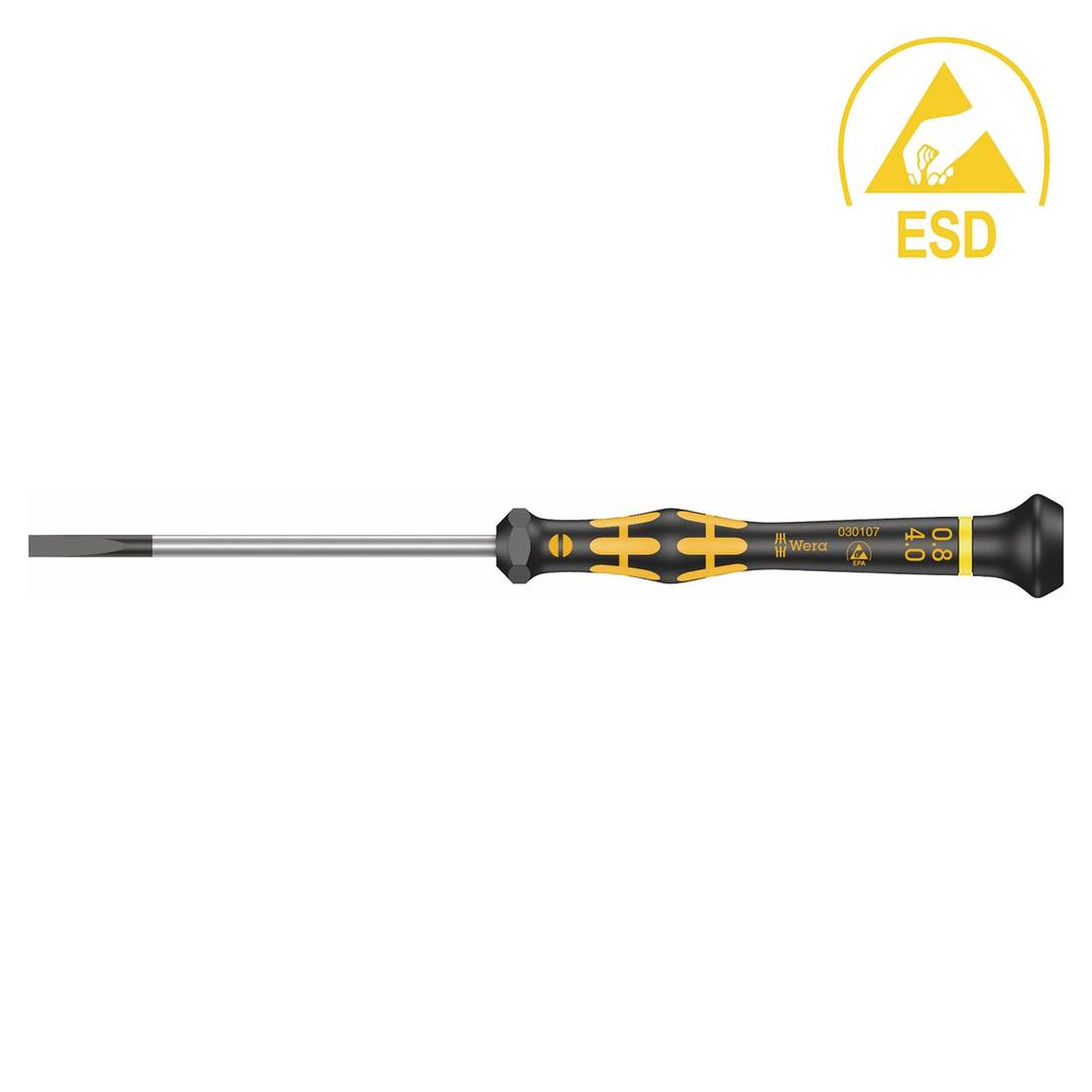 WERA 05030104001 1578 A ESD Kraftform Micro screwdriver for slotted screws - The Twister Group Tools product