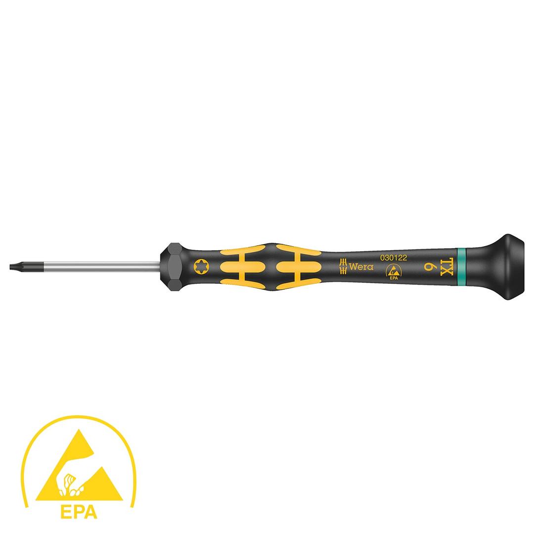 WERA 05030122001 Kraftform ESD Precision Micro Screwdriver: Torx TX6 - The Twister Group Tools product