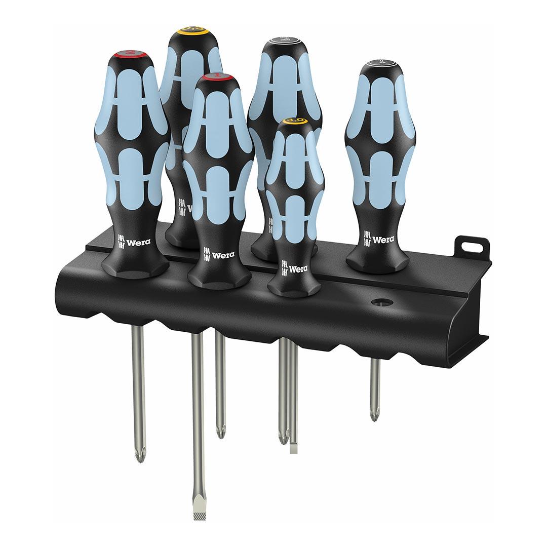 WERA 05032063001 Screwdriver Set with Rack (6-Piece Set) - The Twister Group Tools product
