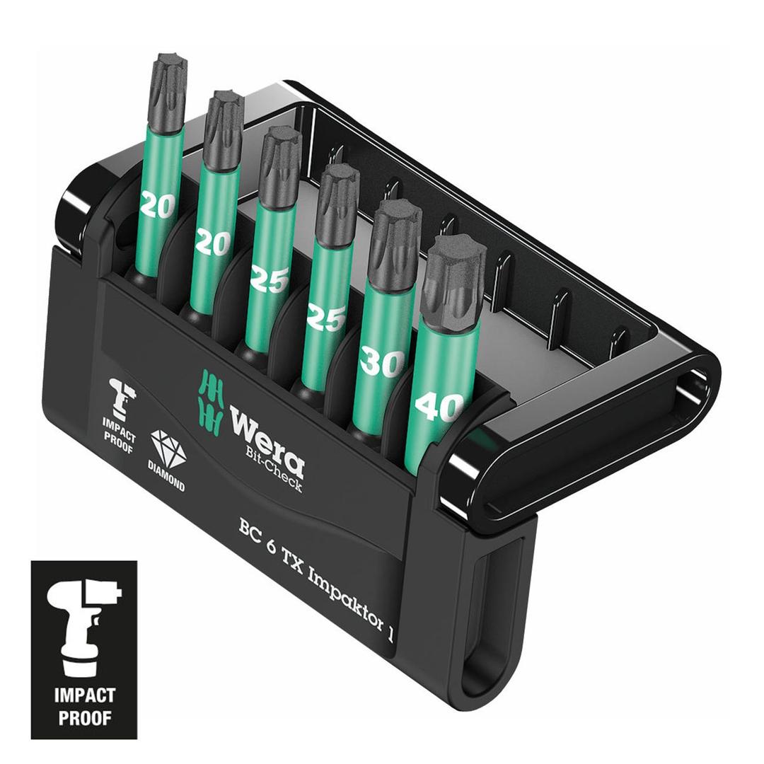 WERA 05057693001 1/4 INCH Drive TORX Impact Bit Set and Carrying Case (6 Piece) - The Twister Group Tools product