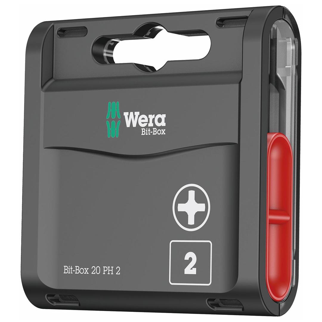 WERA 05057750001 Bit-Box PH# 2 x 25 mm (20 Bits) - The Twister Group Tools product