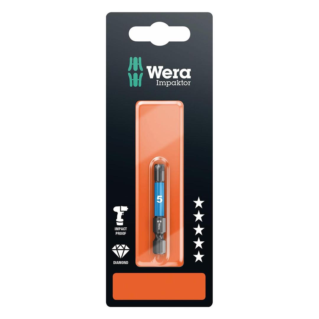 WERA 05073945001 Metric Impaktor HexPlus 5x50 mm Bit - 1/4 INCH Drive - The Twister Group Tools product