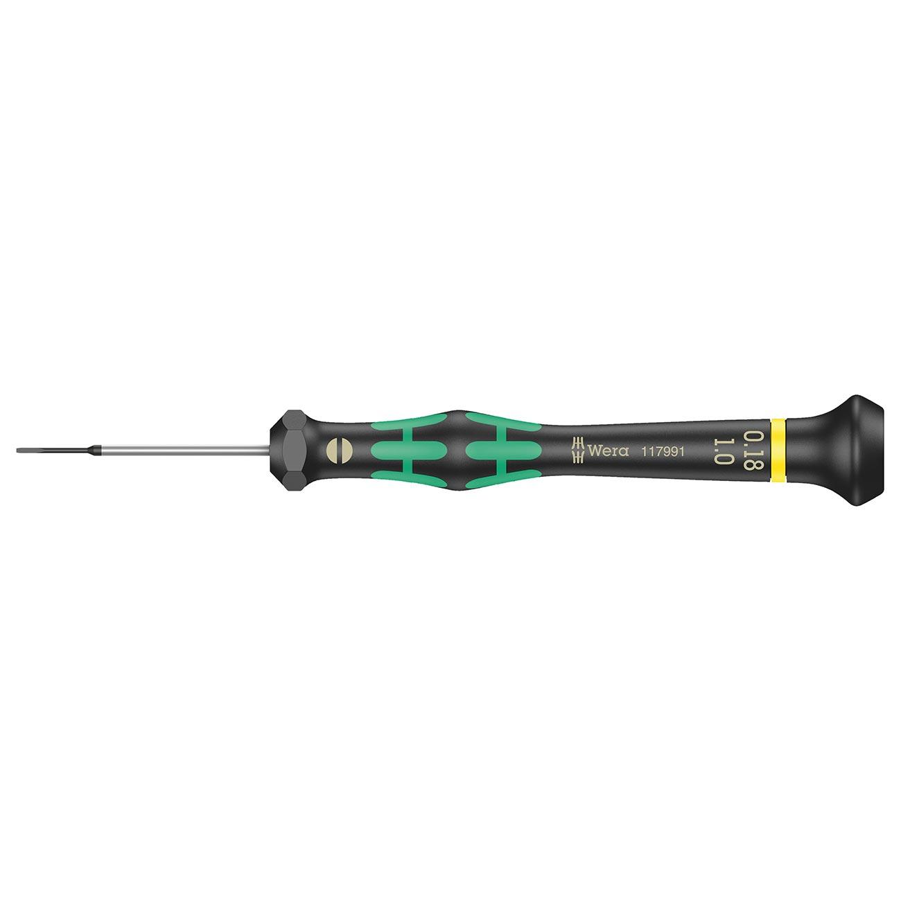 WERA 05117993001 Micro Electronics Precision Slotted Screwdriver - 1.8mm Head - High quality product image showing WERA 05117993001 Micro Electronics Precision Slotted Screwdriver - 1.8mm Head details and features
