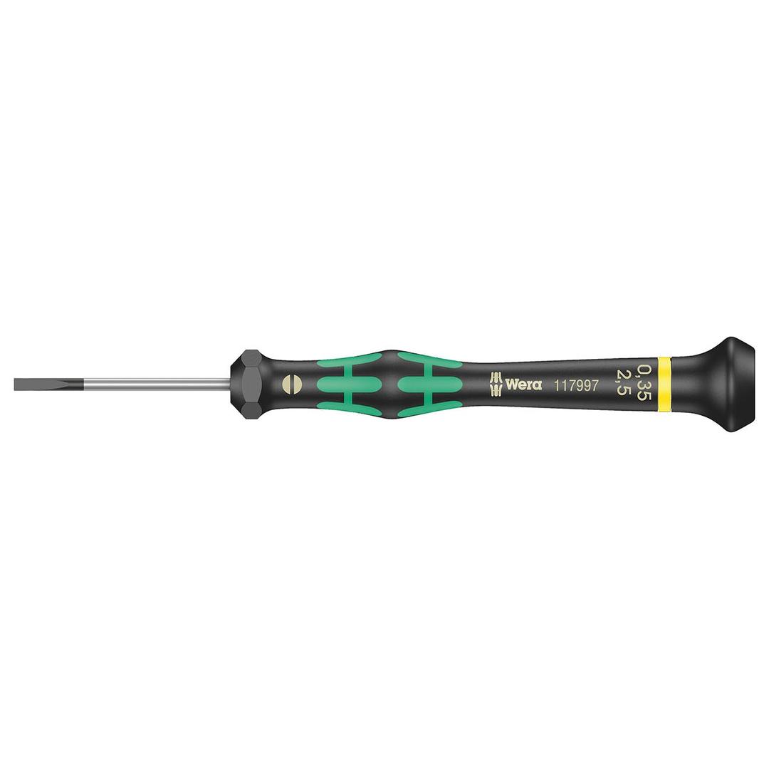 WERA 05117994001 Kraftform Micro 2035 Slotted Electronics Precision Screwdriver - The Twister Group Tools product