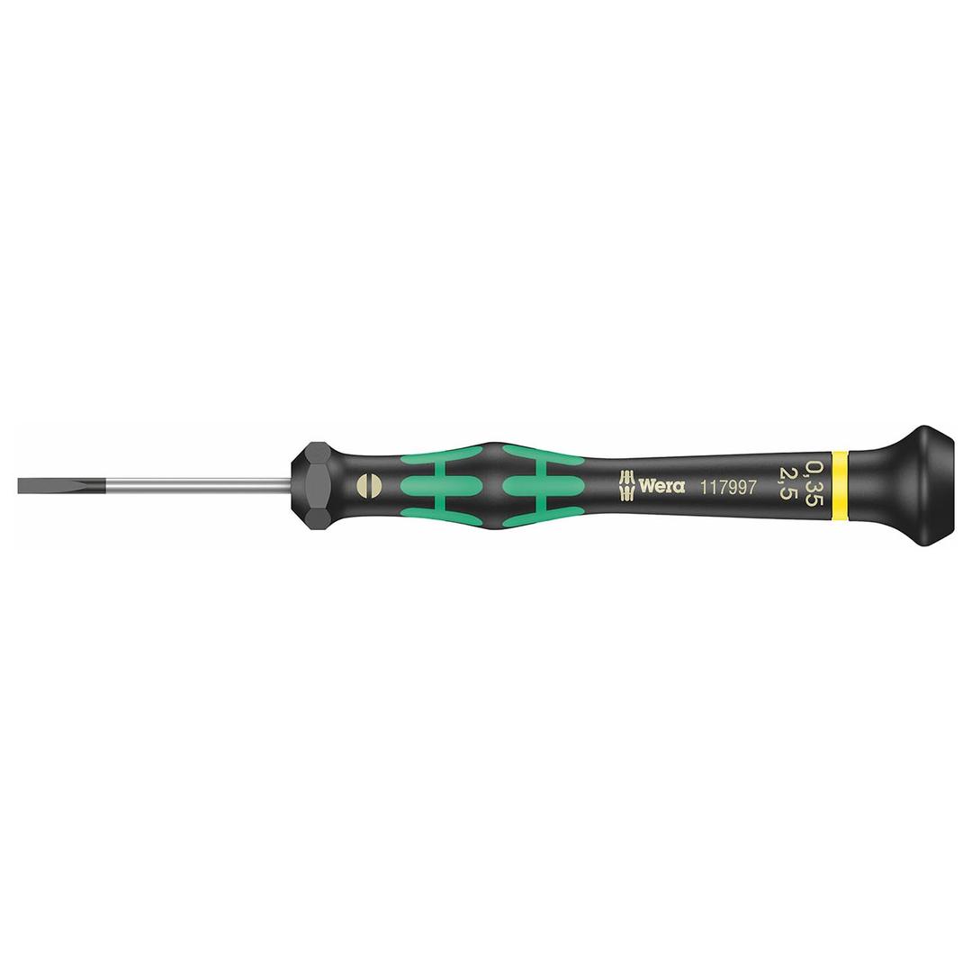 WERA 05118008001 Micro Electronics Precision Slotted Screwdriver - 2.5mm Head - The Twister Group Tools product
