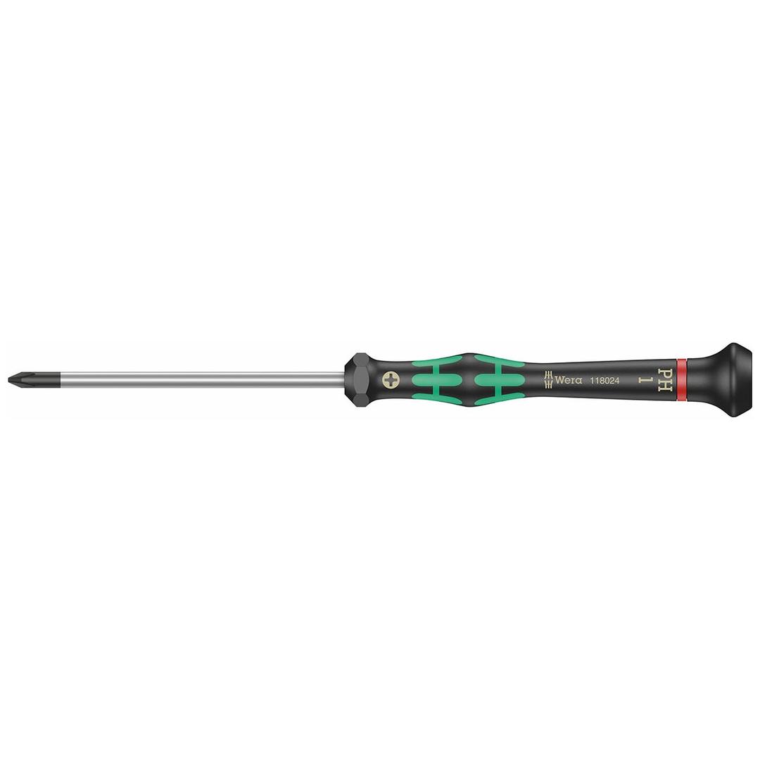 WERA 05118024001 Micro Electronics Precision Phillips Screwdriver - PH #1 x 80mm - The Twister Group Tools product
