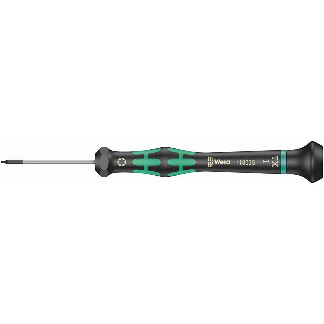 WERA 05118035001 Micro Electronics Precision Torx Screwdriver TX #1 x 40mm - The Twister Group Tools product